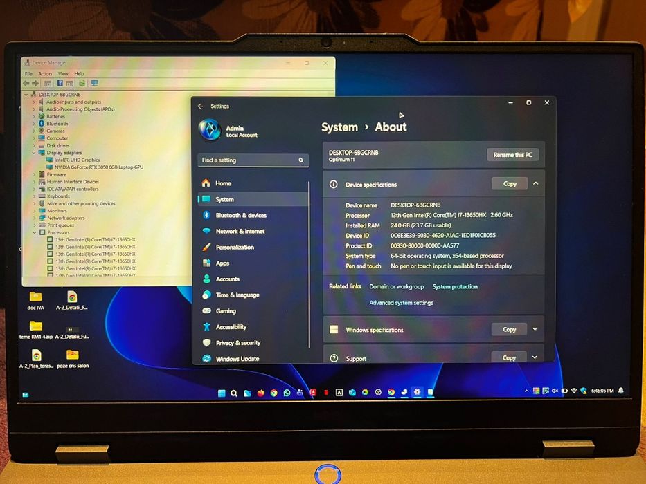 Laptop Gaming Lenovo Loq, I7 13650HX, RTX 3050, RAM 24 GB , SS