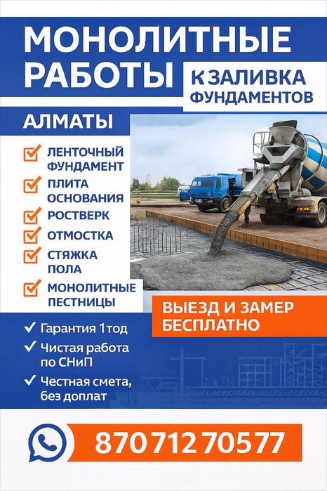 Фундамент Монолитный Заливка Пола Монолитные Работы Армирование Бетон