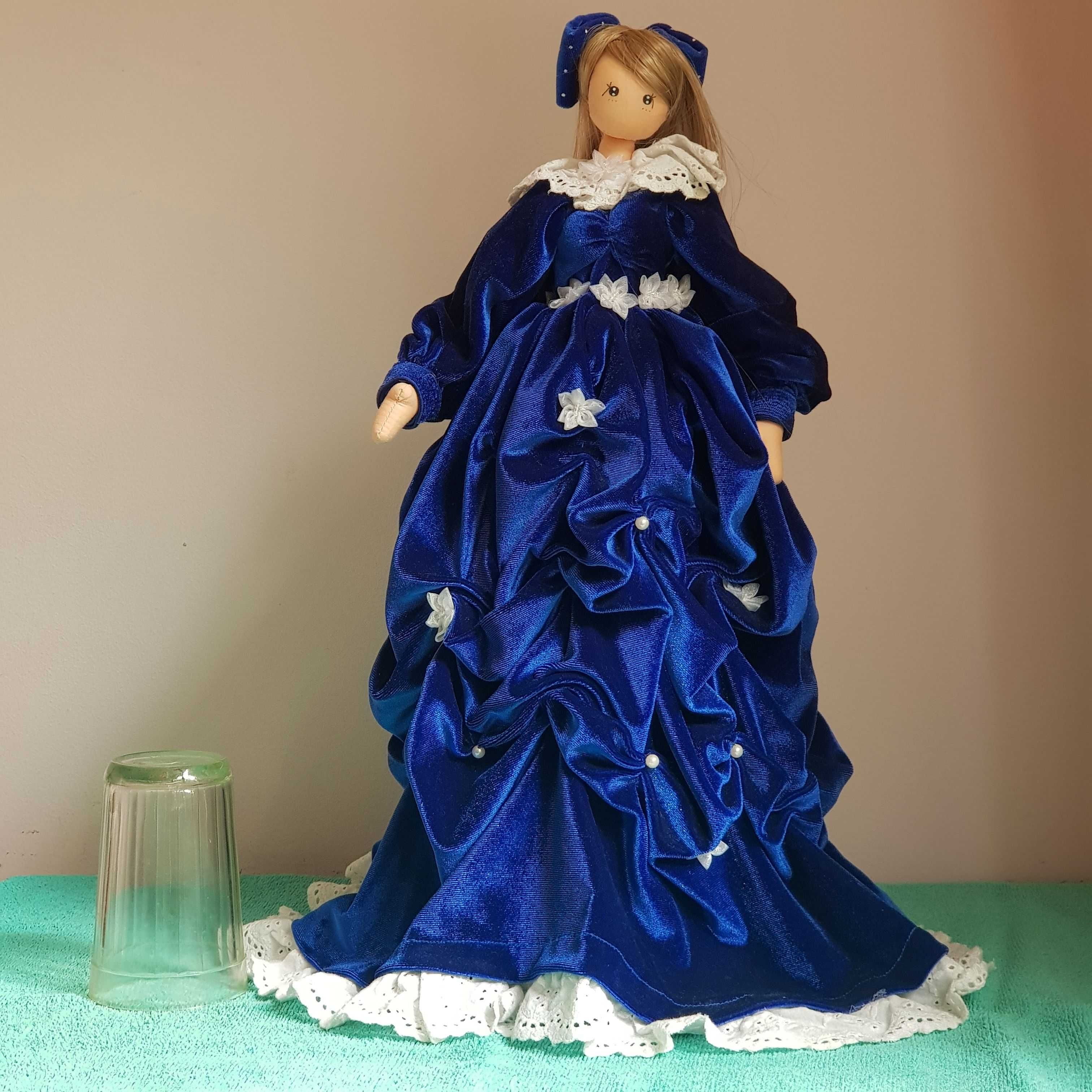 кукла тильда в синем платье ручная работа