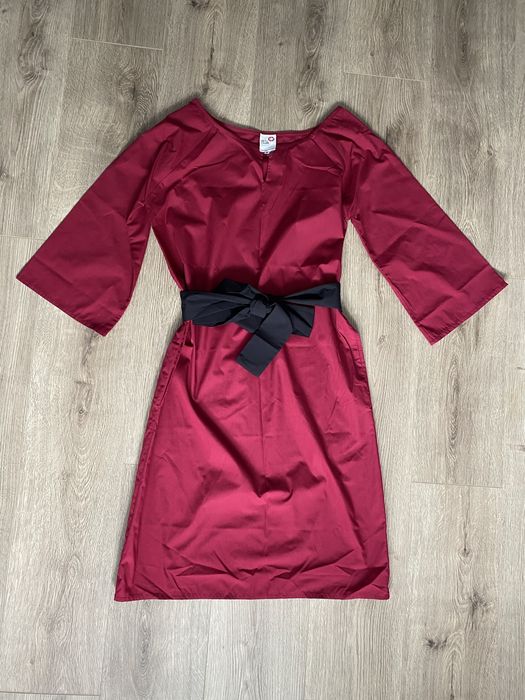 Rochie peste genunchi cordon in talie marimea M