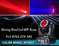 Moving Head 60 W LED Beam Lumini DJ Sigilate Flight Case