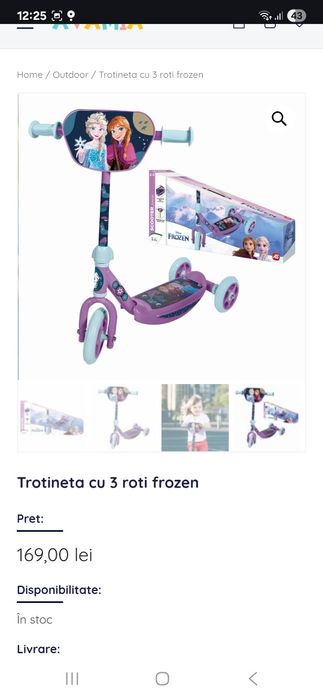 Trotineta 3 roti Frozen