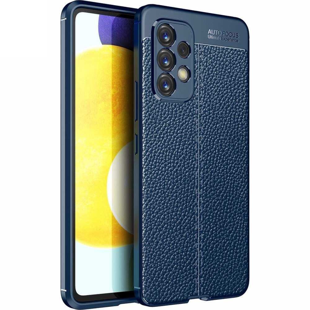 Husa gel carbon aspect piele+Folie SAMSUNG Galaxy A52 A53 A54 A55 A72