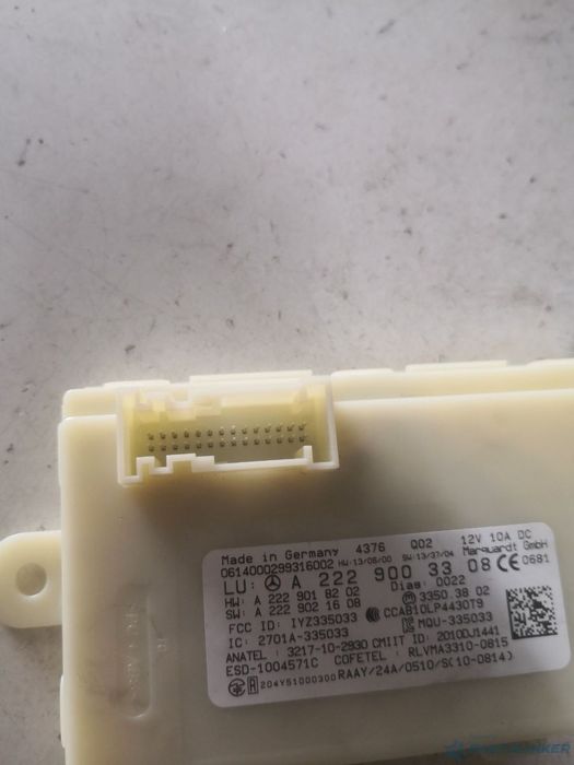 Modul keyless go MERCEDES-BENZ S-CLASS (W222, V222, X222) [ 2013 - > ] S 350 BlueTEC / d (OM 642.861) 190KW|258HP OEM A2229003308