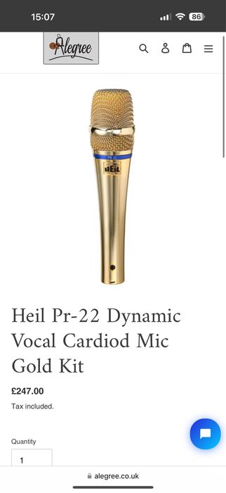 Microfon HEIL PR 22 - aurit