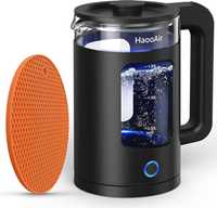 Чайник Haooair, 1,5-литрова електрическа кана + подарък - подложка