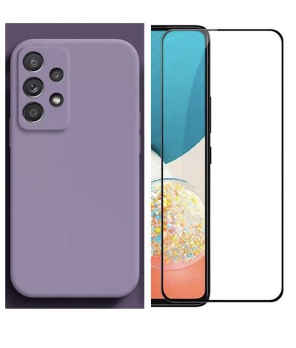 Husa Interior Material si Folie Sticla Samsung A13/A23/A33/A35/A36/A56