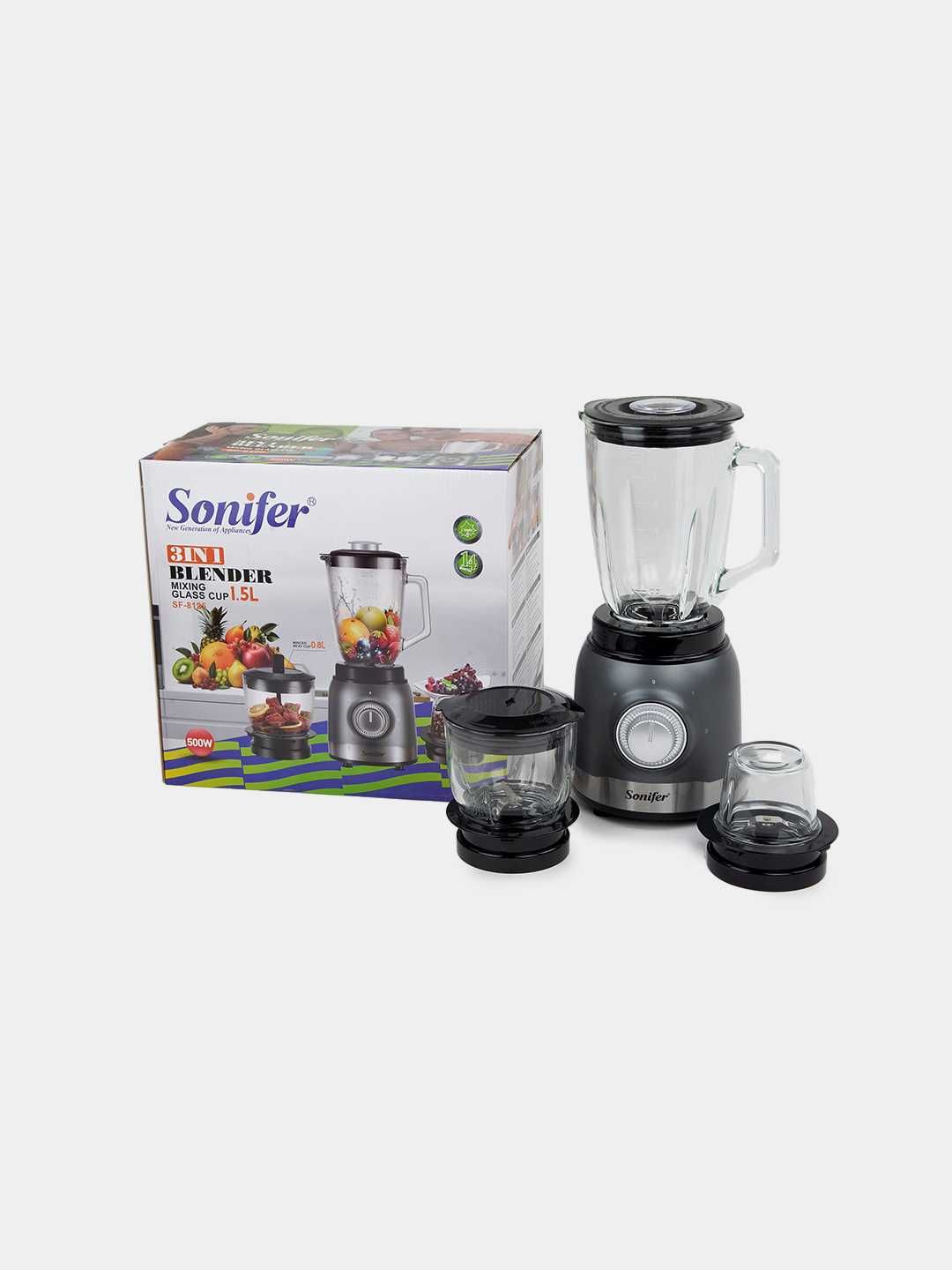 Блендер, измельчитель, кофемолка, 3 в 1, Sonifer SF-8125