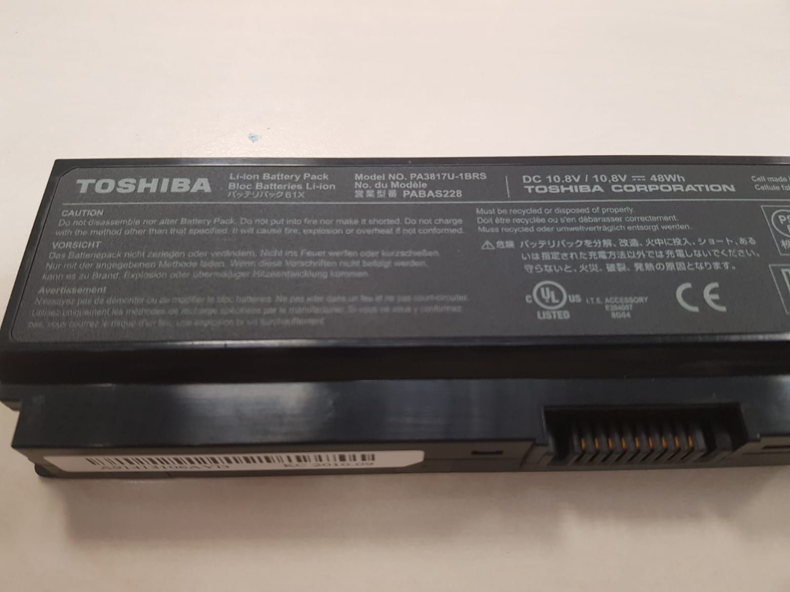 Vand acumulator laptop Toshiba