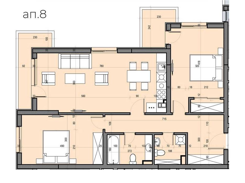 Продава се Тристаен апартамент в София, Студентски град - 138 кв.м за 1955 €/кв.м - Снимка #4