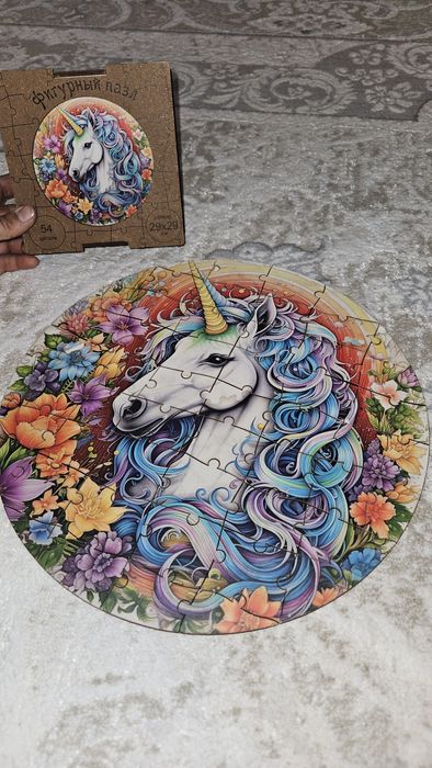 Деревяные пазлы, в коробке