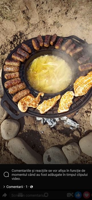 Ceaune  fonta  plita  soba  disc grill  gratar