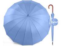 Umbrela Mare de Lux, Rezistenta la Vant si Automata 120cm, Albastru