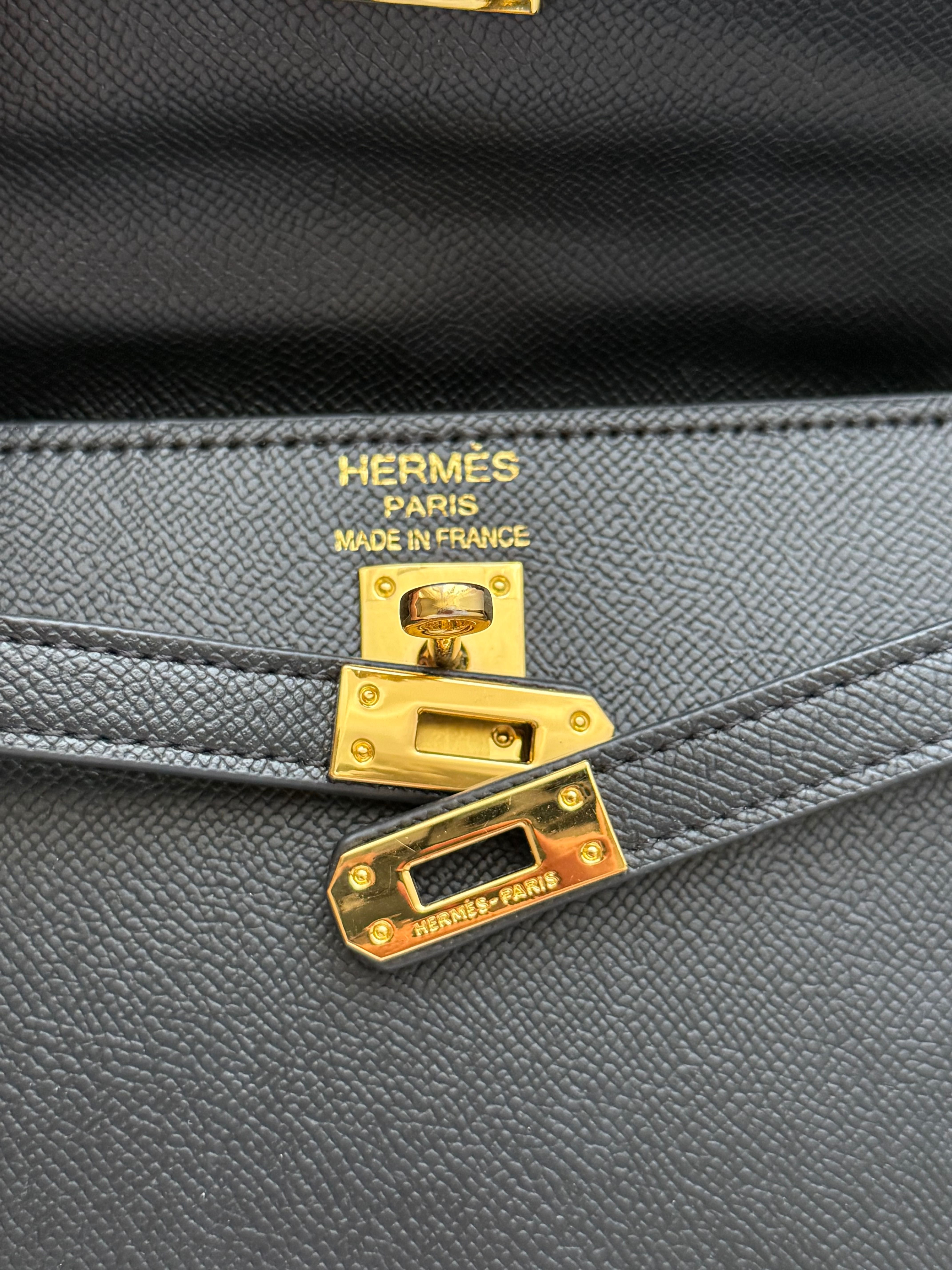 Hermes Kelly черна чанта