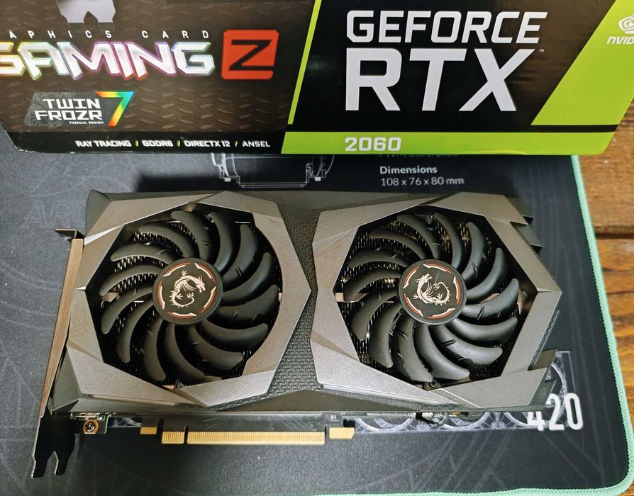 Видео карта MSI RTX 2060 Gaming Z 6GB GDDR6 192bit Гаранция 3 месеца
