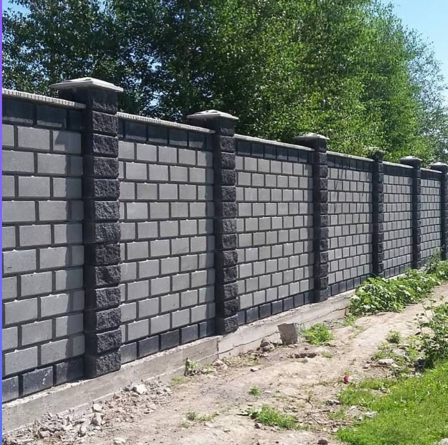 Сплитерные блоки и колонны для забора и дома