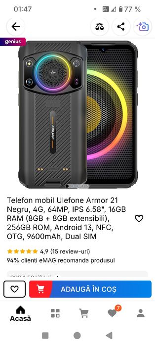 Vând telefon mobil Ulefone armor 21