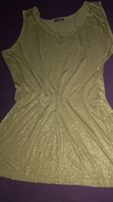 Top auriu elegant C&A, nr.XL, nou!