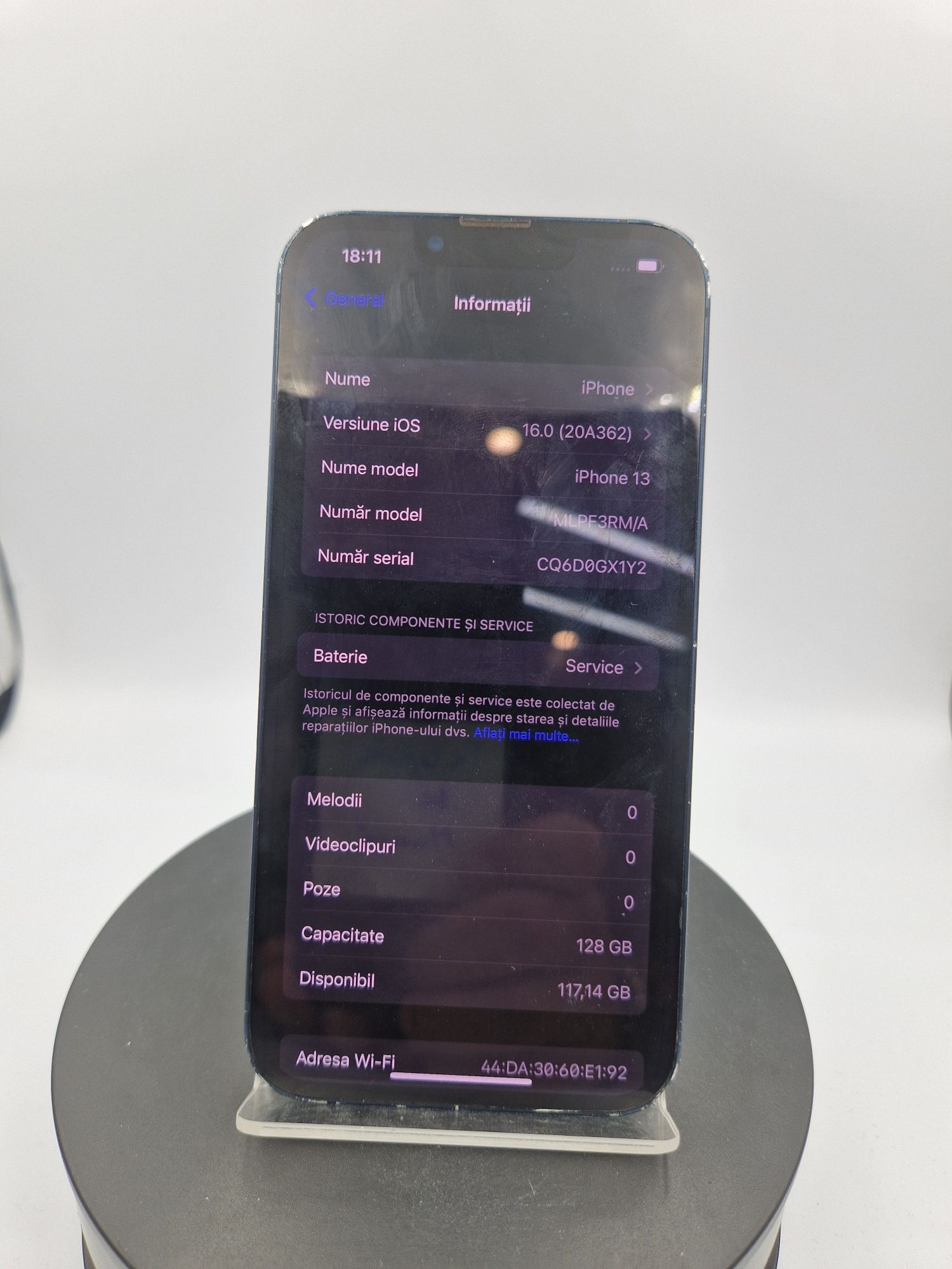 IPhone 13 Geam Camera si Spate Fisurat 128 GB 77% Baterie  #43876