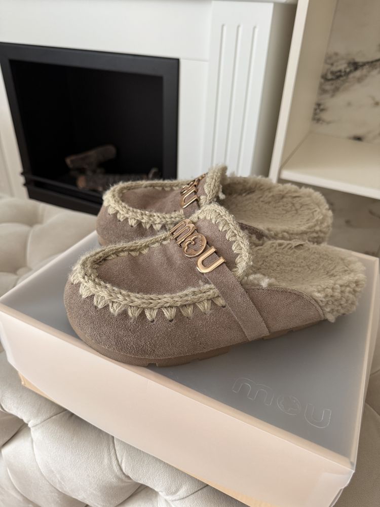 Saboti slippers Mou, piele, ghete