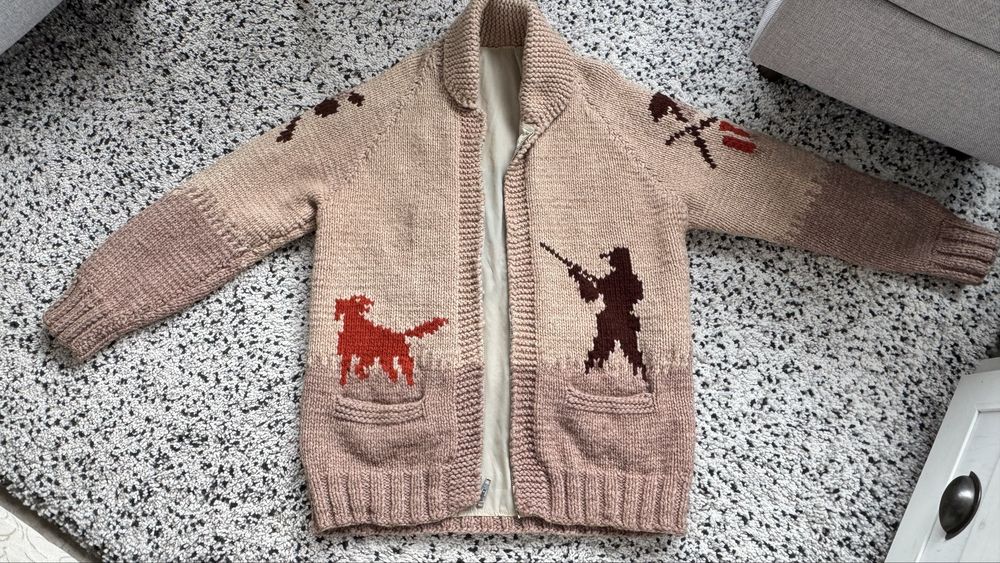 Мъжка вълнена ловна жилетка размер L