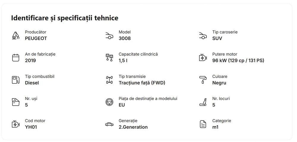 Peugeot 3008, diesel economic, ideal pentru familie