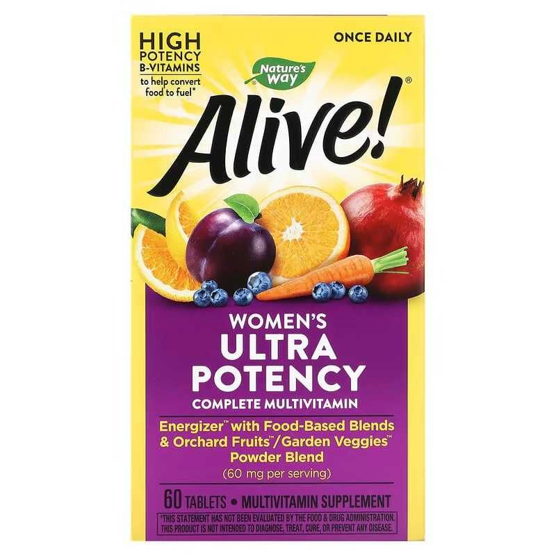 Alive! Once Daily. Мультивитамин, Multivitamin. Ultra potency