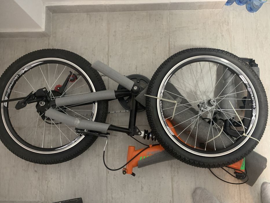 Bicicleta MTB-FS Rich Alpin R2049A 20", Verde/Albastru/Portocaliu