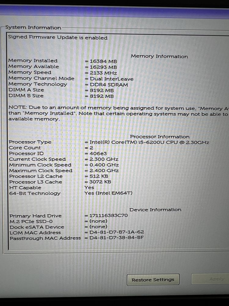 Dell latitude E7470