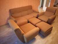 Холова гарнитура - диван,фотьойли и табуретки