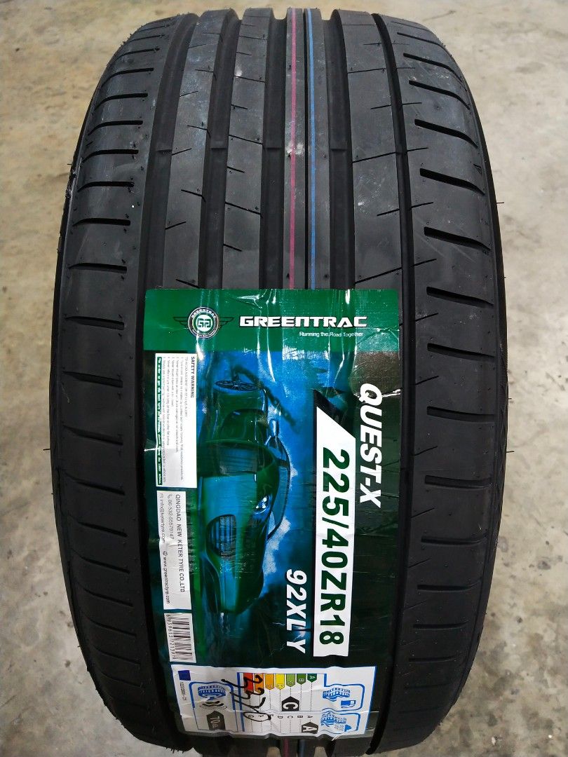 Нови летни гуми GREENTRAC 225/40 R18  с борд!  Рейтинг А за мокро!