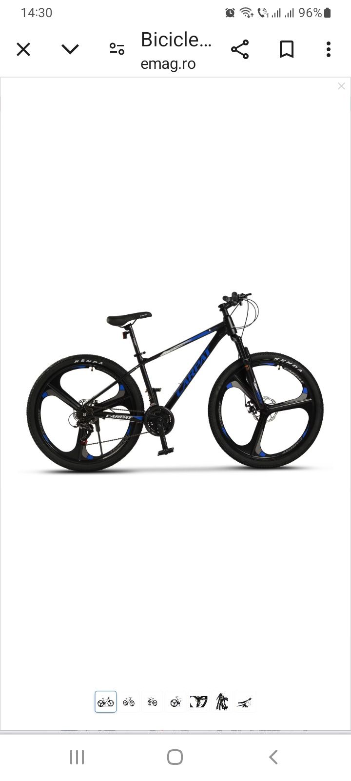 Bicicletă MTB Carpat Evolution C27313M,27,5" Negru/Albastru