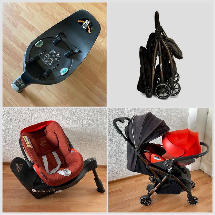 Set cărucior Leclerc+ scoică auto Cybex + bază Isofix Cybex