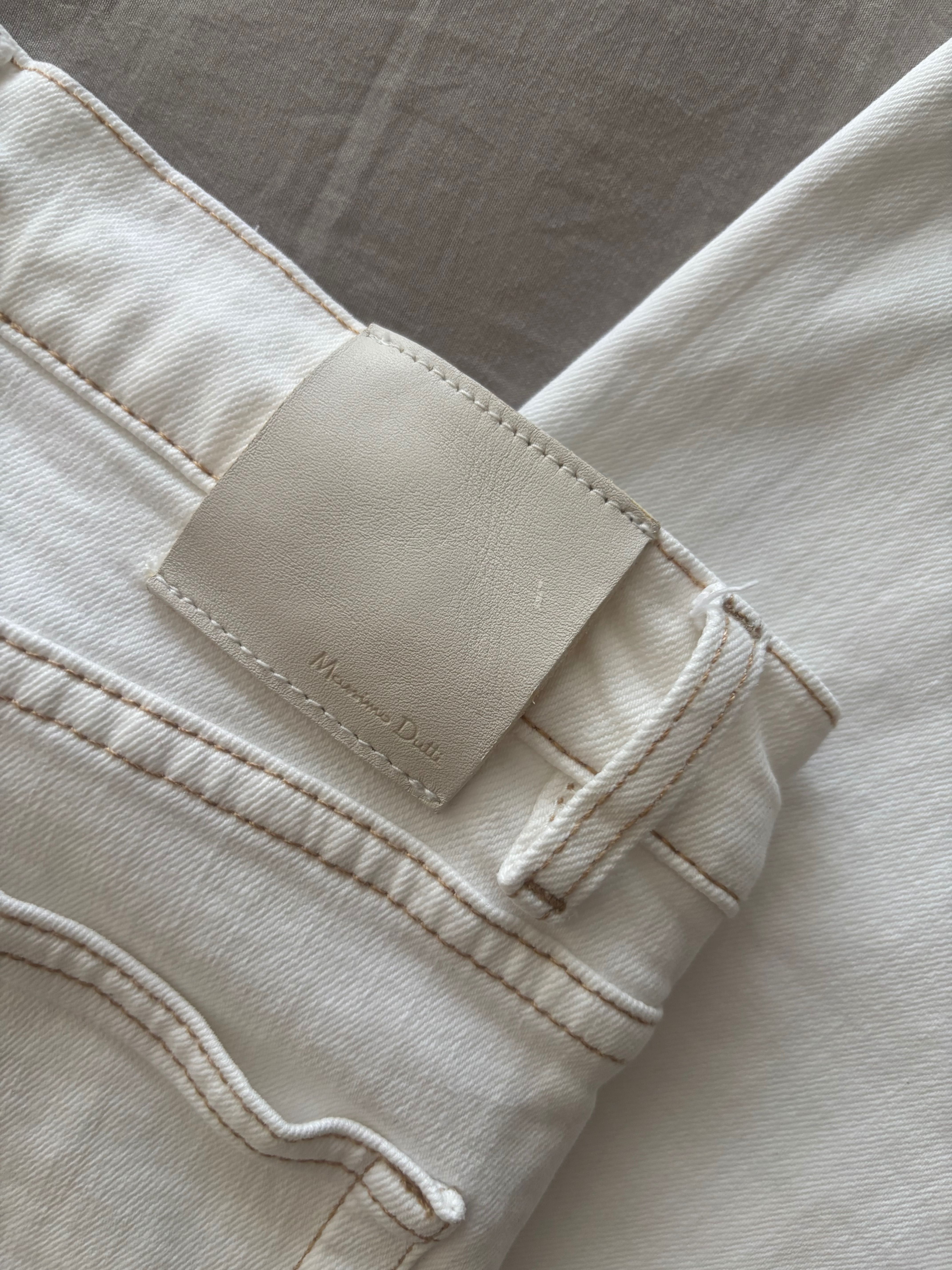 Бели дънки Massimo Dutti