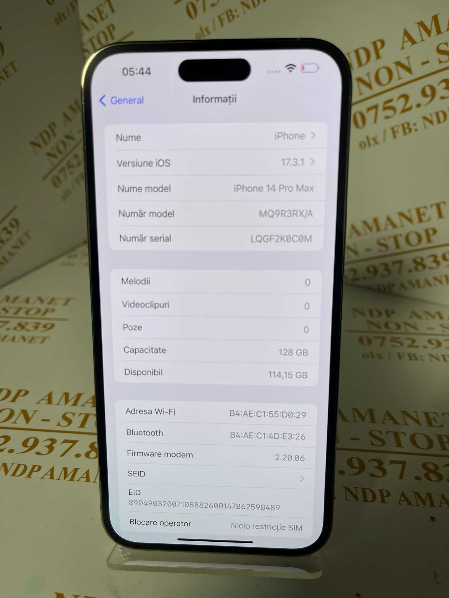 NDP Amanet NON-STOP Bld.Iuliu Maniu nr. 69 IPHONE 14 PRO MAX (1189)