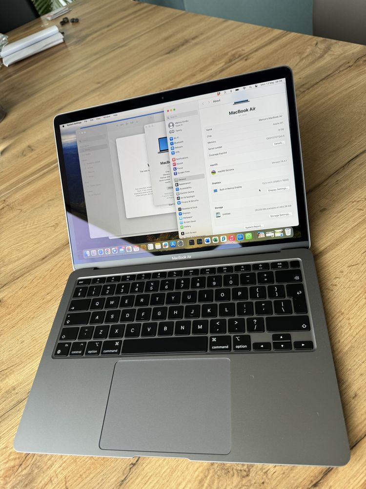 Macbook Air M1 512gb 8gb cutie, incarcator, factura incluse