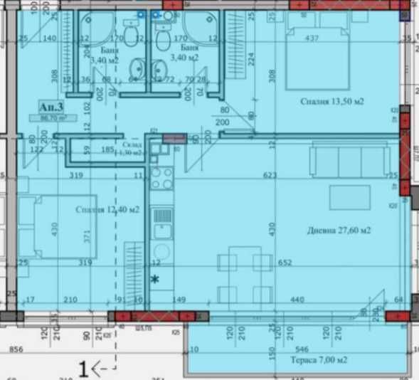 Продава се Тристаен апартамент в Велико Търново, Картала - 101 кв.м за 1138 €/кв.м - Снимка #7