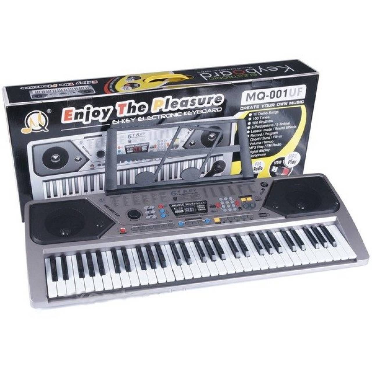Orga electronica MQ-001UF cu 61 clape, USB, MP3, Radio Fm si microfon