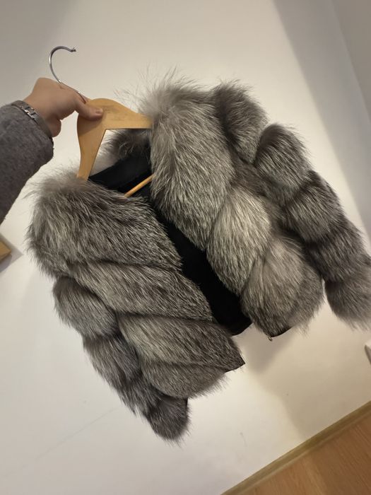 Blana naturala vulpe argintie