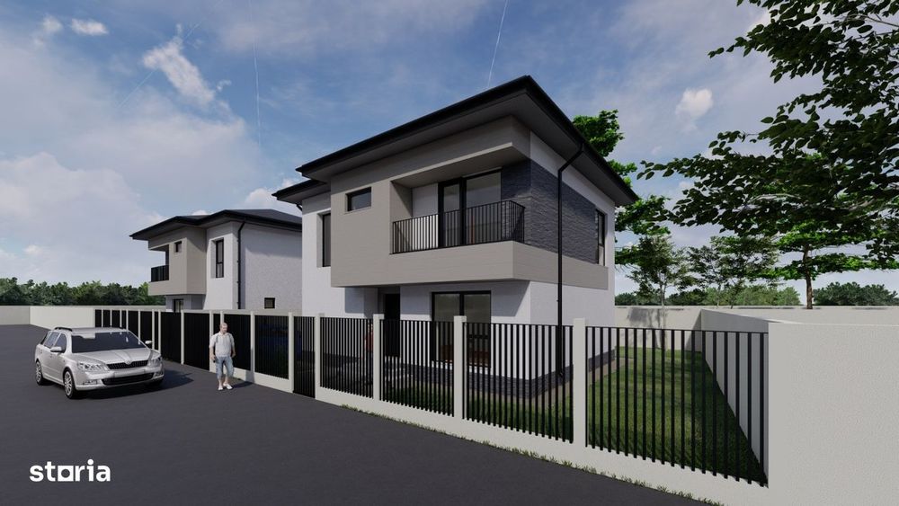 Casa individuala 4 camere Topaz Ghidiceni 3 bai bucatarie inchisa