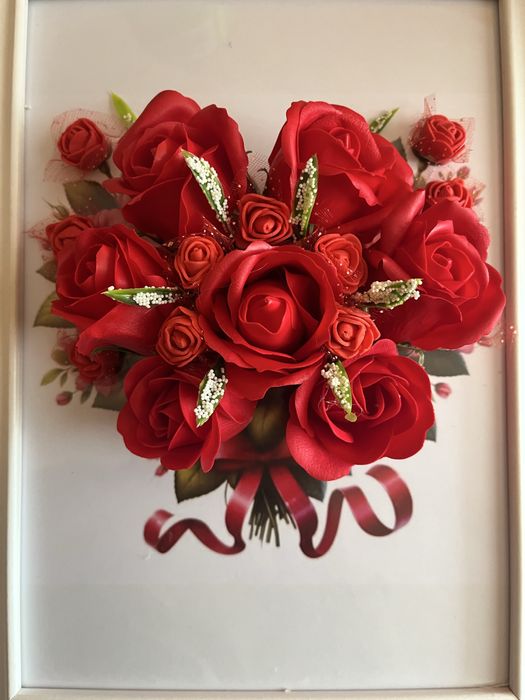 Картина с 3Д цветя