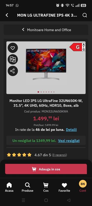 Monitor LG 4K-HDR 32"