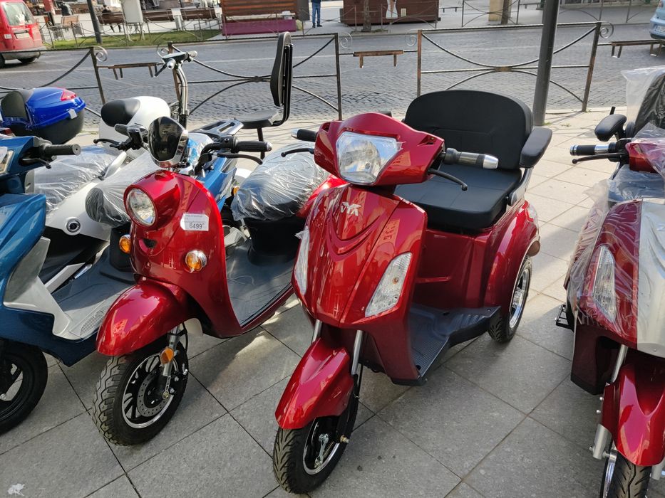 Tricicleta Electrica 1000W Volta VM4 Rosu, 60V Fara Permis, Cadou CIV