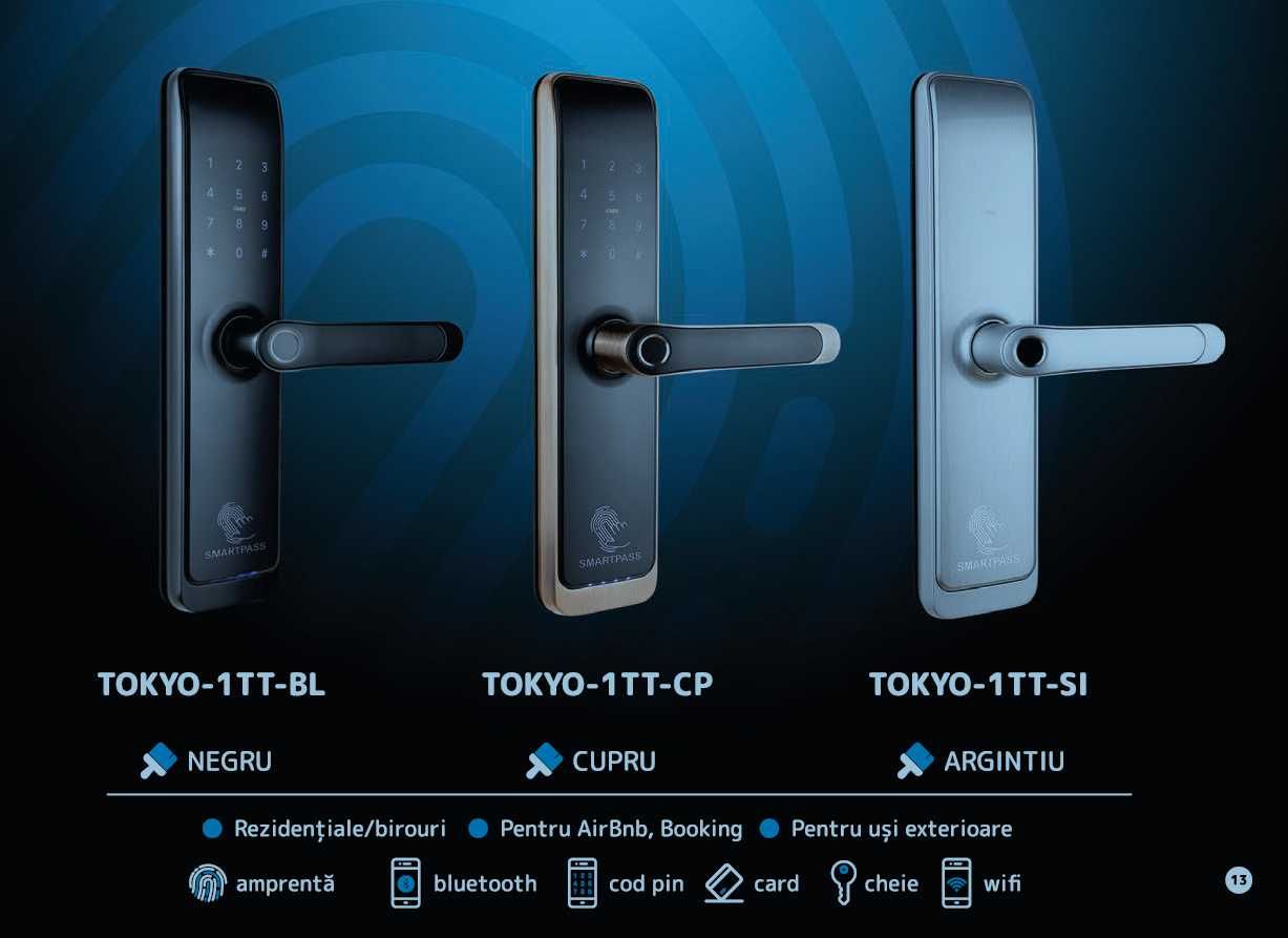 Yale smart, acces Cod-Card-Amprenta-BT-Wifi. Tobias Locksmith SRL