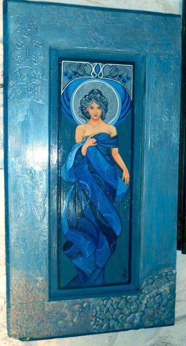 Tablou-Panou decorativ- LADY IN BLUE