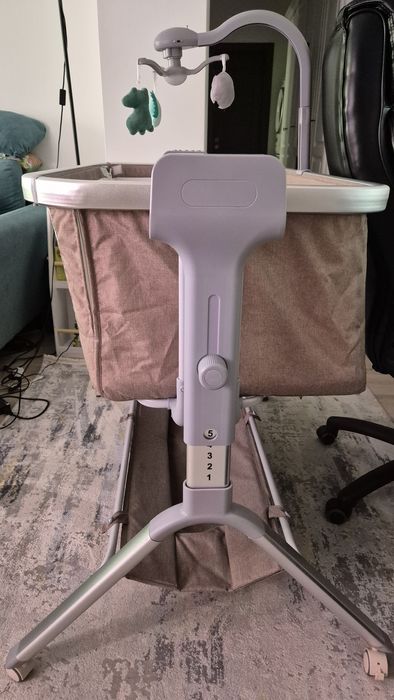 Patut co-sleeper cu leagan electric, saltea inclusa