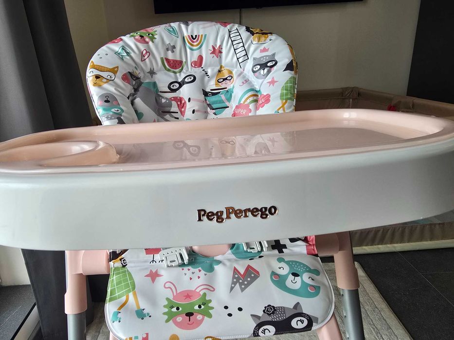 Стол за хранене Peg Perego - Prima Pappa Follow Me, Super Girl