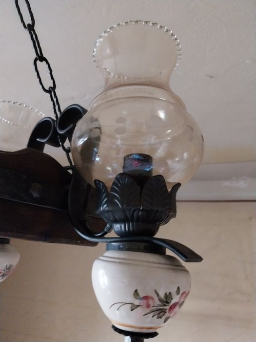 Candelabru, lustra de tavan rustica