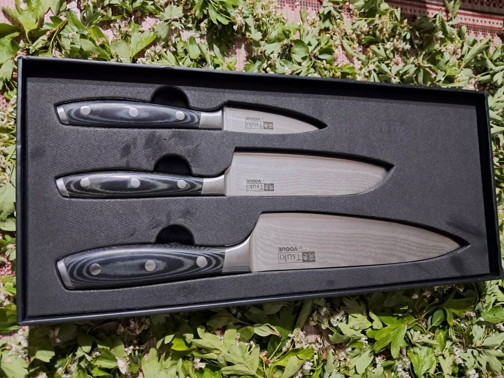 set 3 cutite damasc pt bucatarie