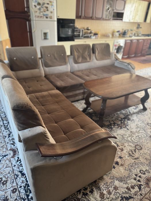 Диван уголок + журнальный стол